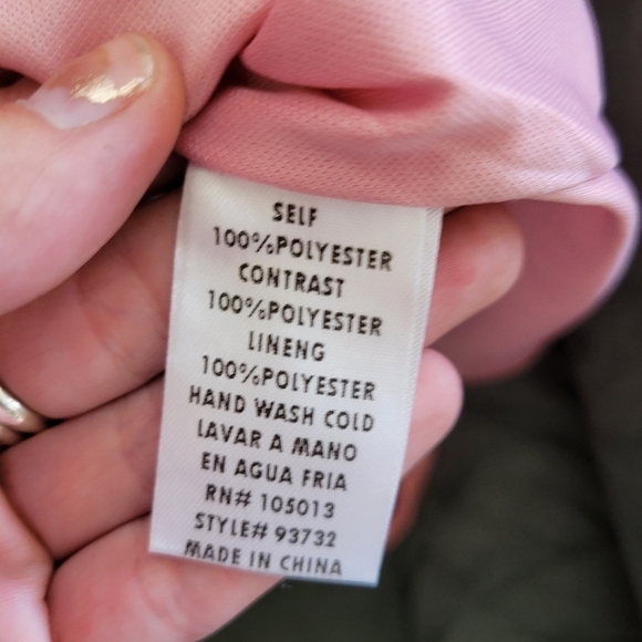 Andree by Unit Small Pink Dress Short Sleeve Swiss Dot Poms Girly Feminine - Picture 8 of 8